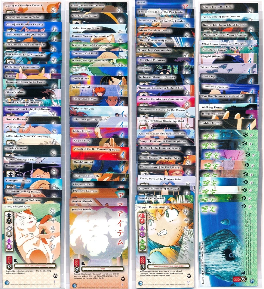 Inuyasha TCG Kassen Common / Uncommon Set 1st Edition Complete 1-89 Very Good - Image 1 of 4