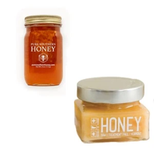 Pure Honey And Raw Honey Jars From Pure Southern Honey And Republic Of Vermont - Picture 1 of 1