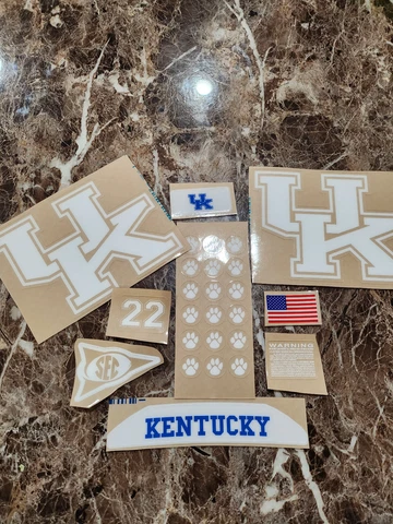 Kentucky Wildcats full size football helmet 3M vinyl decals 20mil thick Cover