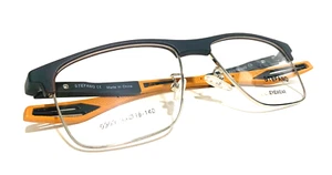 BRAND NEW STEFANO 0909 C5 MATTE BROWN ORANGE SQUARE EYEGLASSES RX 53-18-140 MM - Picture 1 of 10