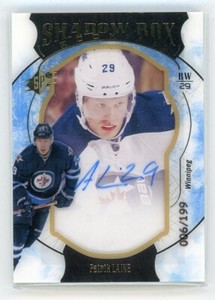 PATRIK LAINE 2016-17 UD SPX HOCKEY #74 "SHADOW BOX" ROOKIE AUTOGRAPH CARD 6/199