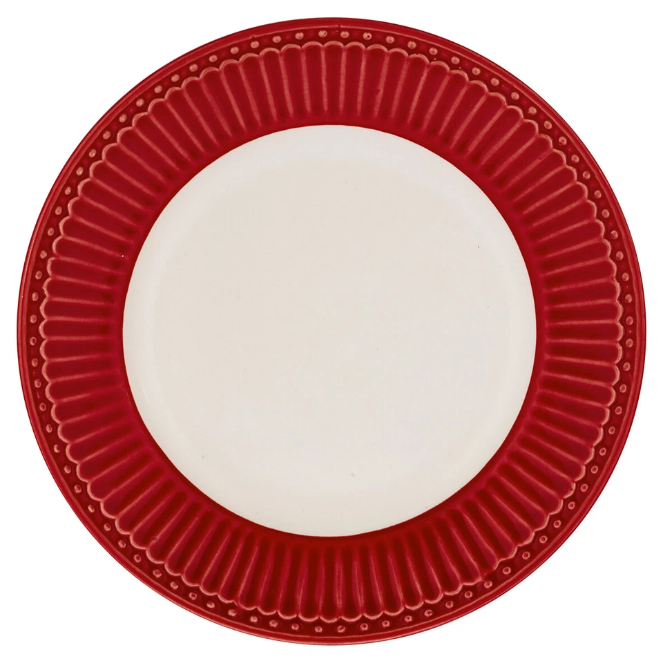 Greengate Teller Alice klein Red Steingut rot 17 5cm