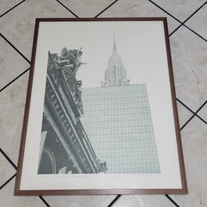 NYC Backdrop by Joan Melnick Signed Lithograph Grand Central Station A.P. 23/25 - Picture 1 of 12