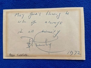 Peter Cushing Signed Page 1972 - Star Wars - Dr Who - Picture 1 of 2