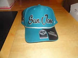 NUOVO CAPPELLO VINTAGE SPELL OUT SAN JOSE SHARKS NHL SPELL OUT SNAPBACK CORDA RITORNO - Foto 1 di 2