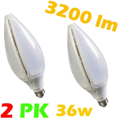 2PK LEDUPDATES Garage Basement ceiling LIGHT BULB 36W 3200LM E26/A19 CORN style - Image 1 of 4
