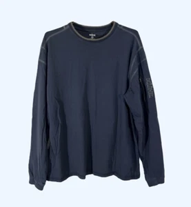 Kuhl Kommando Shirt Mens 2X Blue Wildfibre Crew Neck Organic Cotton - Picture 1 of 7