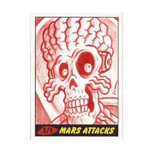 Topps Movie Trading Cards Mars Attacks! Sketch Card NM - Picture 1 of 1
