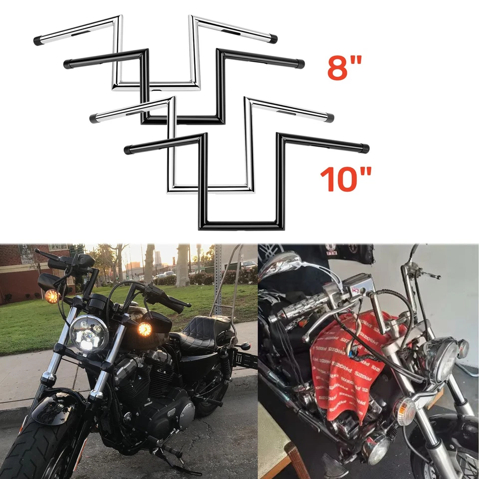 Barra Z de arrastre de manillar de 8" 10" de elevación 1" Ape Hanger para Yamaha V-Star XVS 1100 1300 Foto 1 de 4