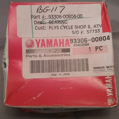 NEW GENUINE YAMAHA 93306-00804 BEARING Moto-4 YFM200 Tri-Moto YTM225 WARRIOR - Image 1 of 2