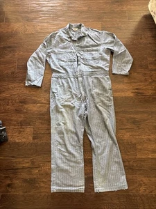 Vintage Walls Master Made Blue Herringbone Twill Work Coveralls - Picture 1 of 24