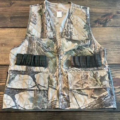 Vintage Sports Afield Vest Mens Size S Realtree Camo Full Zip Hunting Shooting - Image 1 of 3