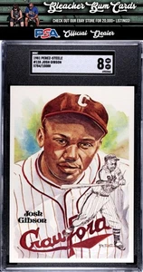 1981 Perez-Steele 128 Josh Gibson SGC 8 - Picture 1 of 2