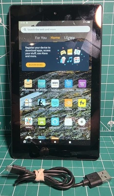Amazon Fire 7 (9th Generation) 16GB, Wi-Fi, 7in - Black Tested & Working  - Image 1 of 3