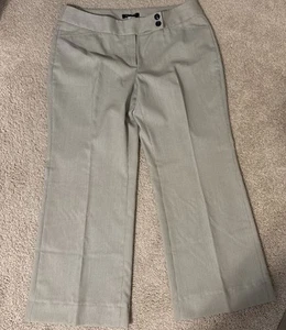 White House Black Market Legacy Tan And Black Print Flare Leg Trousers Sz 12 NWT - Picture 1 of 10