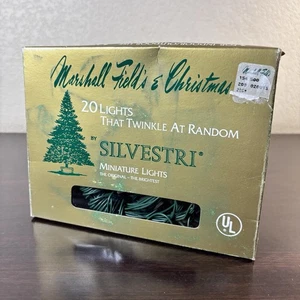Vintage Silvestri Marshall Fields 20 Miniatur-Weihnachtslichter, die zufällig funkeln - Bild 1 von 11
