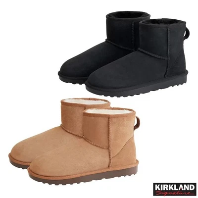 Kirkland Signature Women's Shearling Boot in Black or Tan Sizes 4 - 8