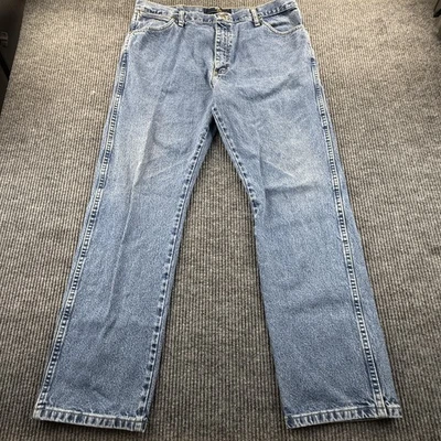 Мужские джинсы Wrangler George Strait Collection 38x30* синяя джинсовая ткань расслабленные - Изображение 1 из 4