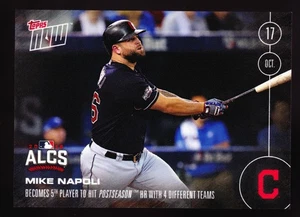 2016 Topps NOW #594 Mike Napoli Indians Postseason HR for Rangers Angels Red Sox - Picture 1 of 2