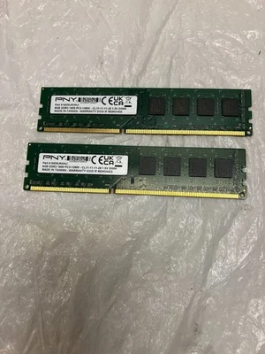 2x PNY 8GB DDR3-1600MHz PC3-12800 Part#64D0JKHHJ - Image 1 of 3