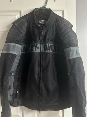 Chaqueta de moto Harley Davidson para hombre talla 2xl negra y verde Foto 1 de 4