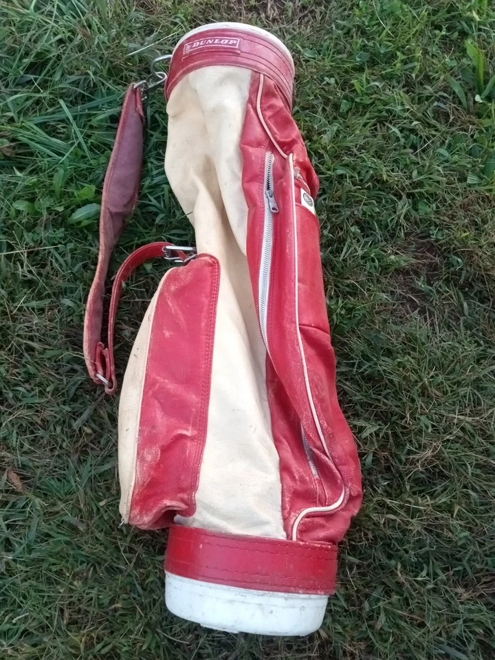 Carrito de golf Dunlop vintage retro antiguo rojo usado usado Foto 1 de 4