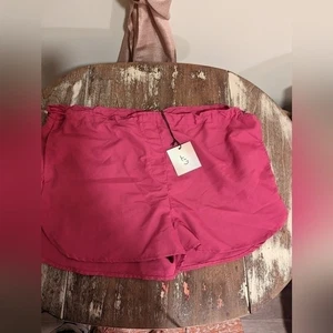 NWT Happily Grey Pink Athletic Shorts size large - Picture 1 of 10