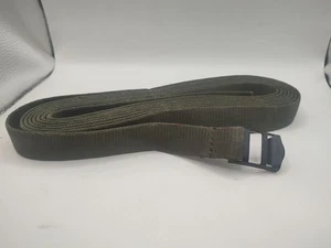 US Military Webbing Strap Belt 14' - 1" Wide Nylon Tie Down Olive Army Buckle - Bild 1 von 6
