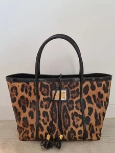 Bolso Shopper Dolce&Gabbana Mujer Leopardo Casi Sin Usar 45x27x15cm Lujo Elegante - Imagen 1 de 6