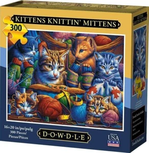Gatitos Knittin' Mittens 300 Piezas 16x20 Rompecabezas Dowdle Arte Popular 00455 Gato - Imagen 1 de 2