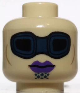 Lego Star Wars Tan Head Dual Sided Alien Luminara Unduli Purple Lips Mask - Picture 1 of 2