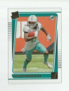 2021 CLEARLY DONRUSS GOLDRATED ROOKIE RC JAYLEN WADDLE #64 MIAMI DOLPHINS - Bild 1 von 1