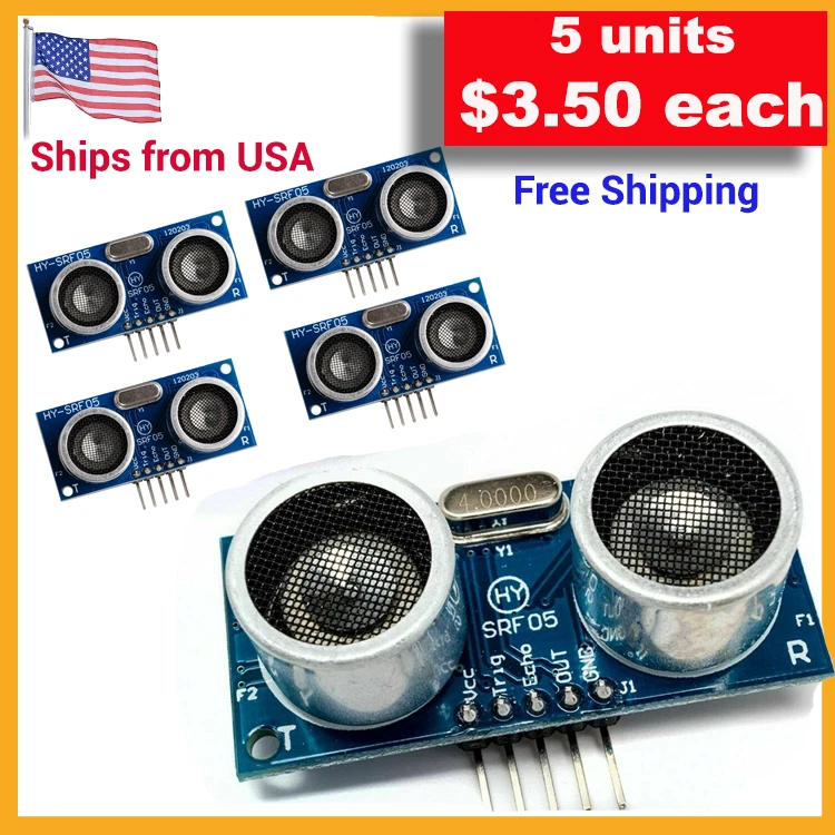 **3 or 5 Units** HY-SRF05 Precision Ultrasonic Range Sensor Module for Arduino - Image 1 of 4