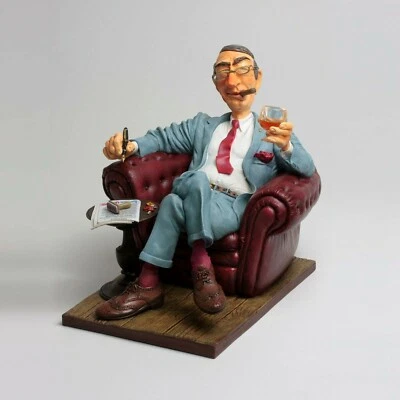 Statuina caricatura Il Capo Big Boss sopramobile Forchino MAXI 30x26 cm nuova Foto 1 de 4