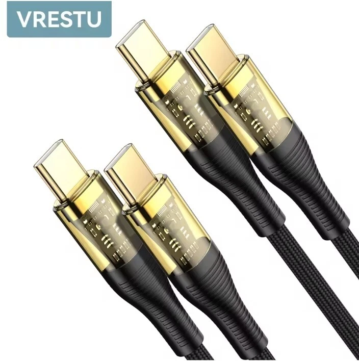 Cable cargador tipo c a tipo c carga rápida 100W 60W 5A PD carga rápida Foto 1 de 4