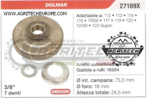 PIGNONE CAMPANA FRIZIONE MOTOSEGA DOLMAR 120SI 3/8" 7 DENTI EX 27189X OREGON - Imagen 1 de 1