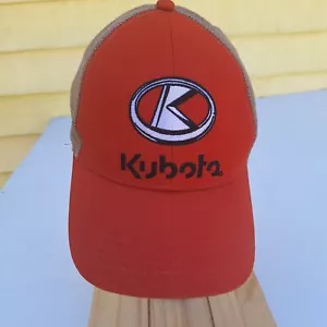 K-Products KUBOTA Tractor Equip. Baseball Hat Orange Embroidered Mesh Back OSFM - Picture 1 of 8
