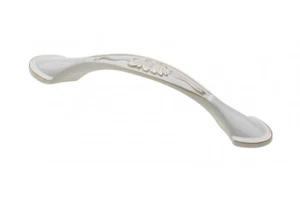Maniglia Mobilie Antico Retrò Manico Porta 96 MM Della Cucina Oro Bianco Vintage - Foto 1 di 3