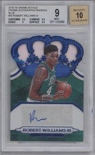 ROBERT WILLIAMS III BGS 9 2018-19 PANINI CROWN ROYALE ROOKIE AUTO 31/49 BLUE RC