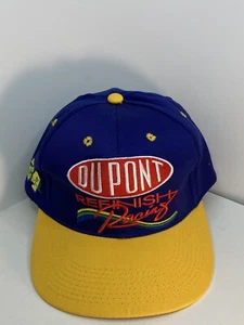 Vintage Jeff Gordon #24 DUPONT Refinish Racing NASCAR Trucker Cap Snapback Blue - Picture 1 of 10