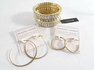 Cache Nordstrom Melrose and Market Women's Jewelry Set 3 Bracelet Earrings NWT - Picture 1 of 5