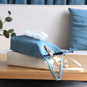 Canvas Cloth Tissue Box Hanging Napkin Paper Holder for Home Car Nordic Livin Pe - Picture 1 of 13