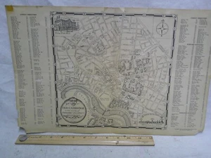 1949 KARTE Harvard College Bereich Cambridge Masse. Vintage alt wie LESEN - Bild 1 von 4