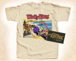 Wacky Races V1 Natural color Vintage T Shirt for Men Woman DTG Size S-5XL - Picture 1 of 5