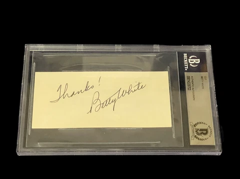 Betty White Golden Girls The Simpsons Signed Autograph BAS Beckett Slab Mint 9 Cover