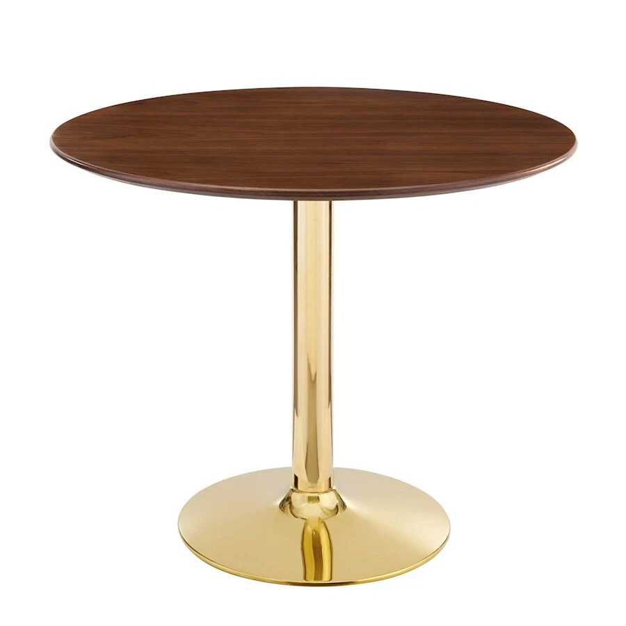 Modway Furniture Verne 35" Dining Table in Gold/Walnut -EEI-4550-GLD-WAL - Image 1 of 1