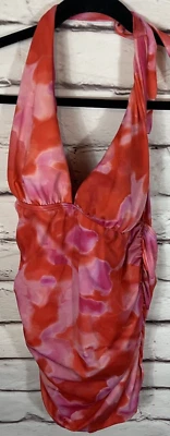 Traje de baño acolchado de una pieza floral naranja/rosa talla 12 St. John para mujer Foto 1 de 4