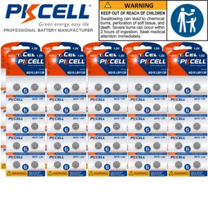 100Pcs AG10 LR54 LR1130 189 389 389A 1.5V Button Coin Cell Batteries PKCELL - Picture 1 of 7