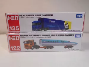 Takara Tomy - 2 Car Lot - #122 Mitsubishi & #135 MAN - w/Trailers - NIB - Picture 1 of 7
