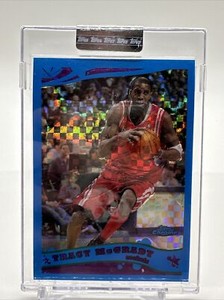 2005-2006 Topps Chrome Tracy McGrady Blue XFractor # 36/90 RARE Uncirculated SP
